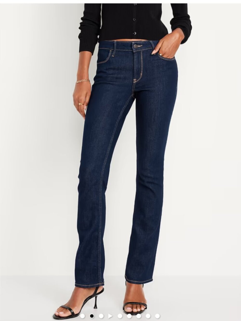Old Navy Jeans Wow Bootcut 12 Rinse Mid Rise Stretch Dark Wash Denim